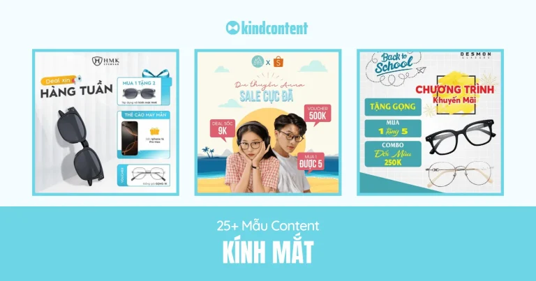 25+ mẫu content kính mắt ấn tượng và tăng chuyển đổi 2026