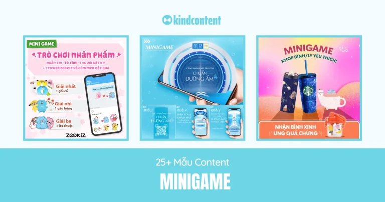 25+ mẫu content minigame trọn bộ, hút ngàn người chơi 2026