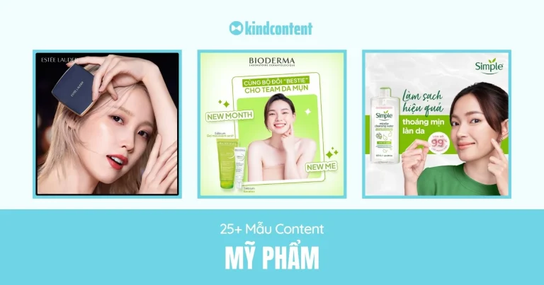 25+ mẫu content mỹ phẩm hay, siêu thu hút khách hàng 2026