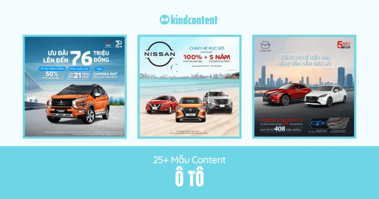 25+ mẫu content ô tô sáng tạo “bỏ bùa” khách hàng 2026