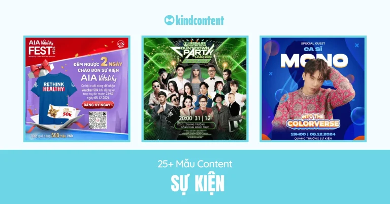 25+ mẫu content sự kiện đầy đủ, hấp dẫn cho newbie 2026