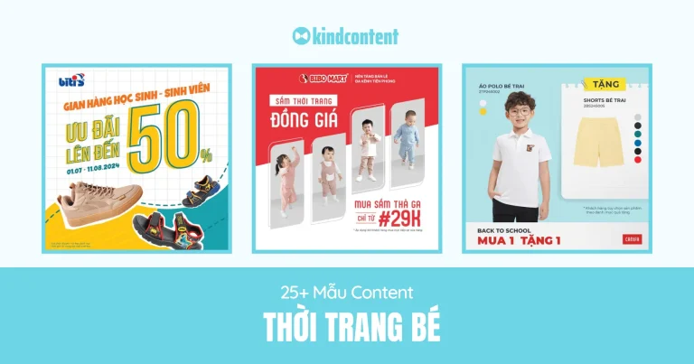 25+ mẫu content thời trang bé mới nhất, dễ triển khai 2026