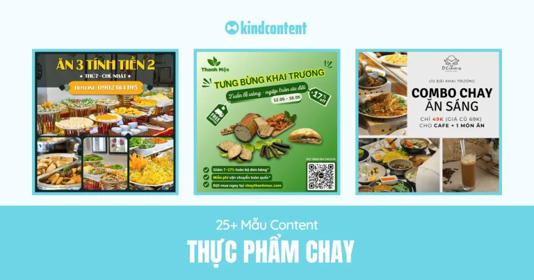 25+ mẫu content thực phẩm chay đơn giản, thu hút nhất 2026