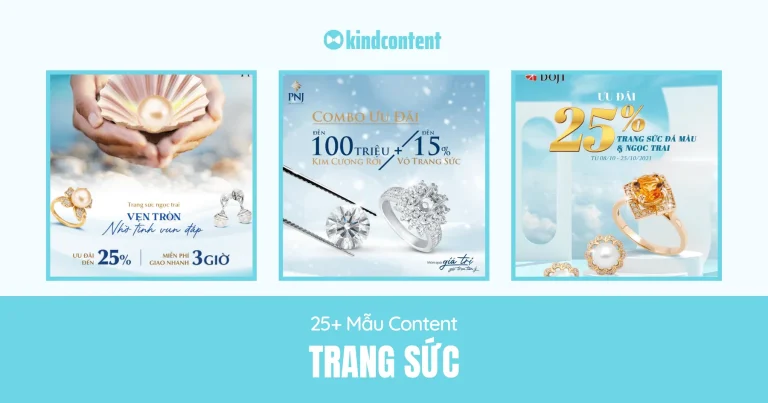 25+ mẫu content trang sức độc đáo thu hút khách mạnh mẽ 2026