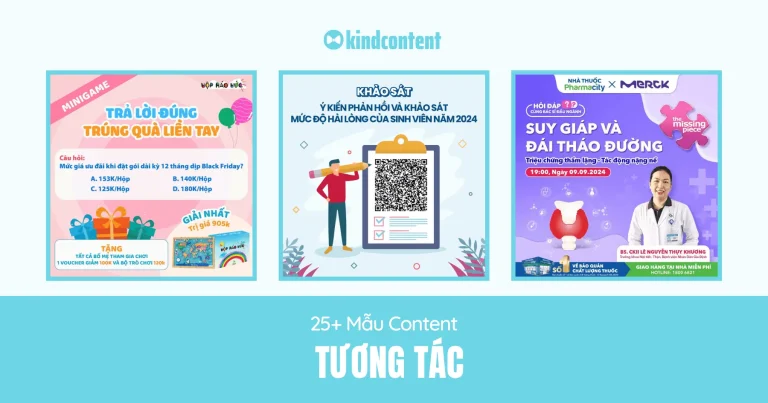 25+ mẫu content tương tác từ A-Z, siêu dễ dùng nhất 2026