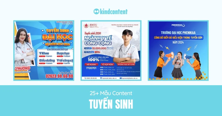 25+ mẫu content tuyển sinh thu hút học viên đăng ký 2026