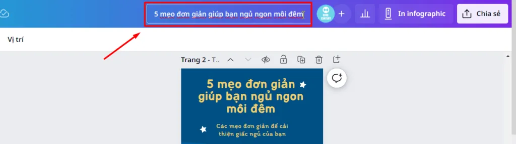 Đặt tên cho Infographic