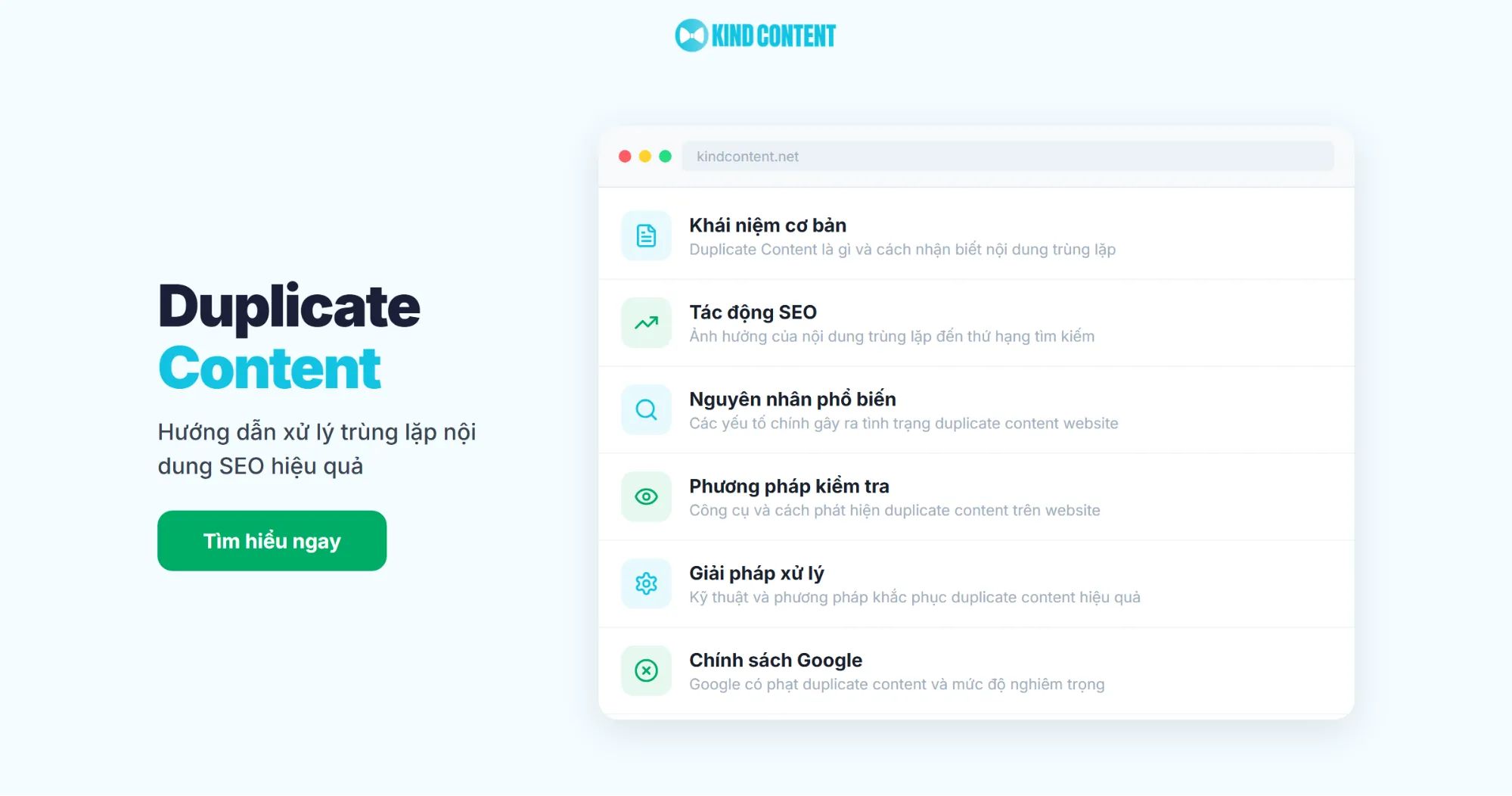 Xử lý Duplicate Content