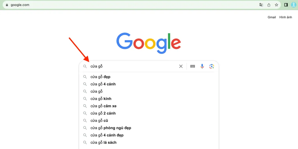 Google đề xuất ý tưởng từ khóa