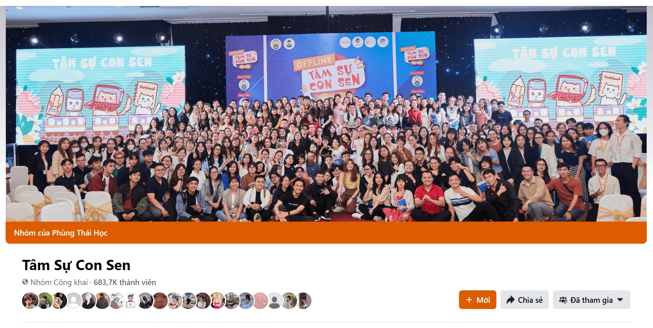 Group Tâm Sự Con Sen (Content) có gần 700K thành viên