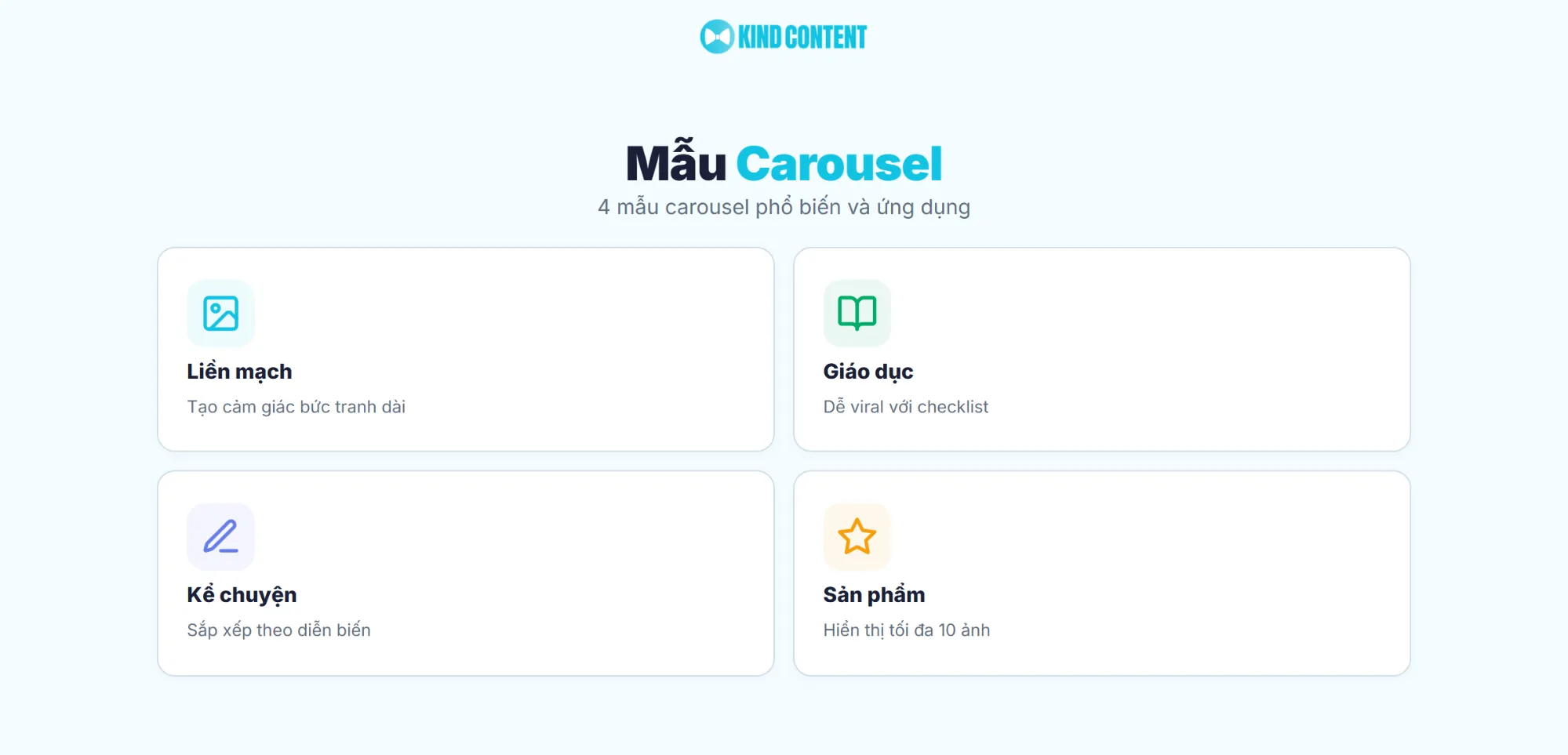 4 mẫu carousel phổ biến và ứng dụng