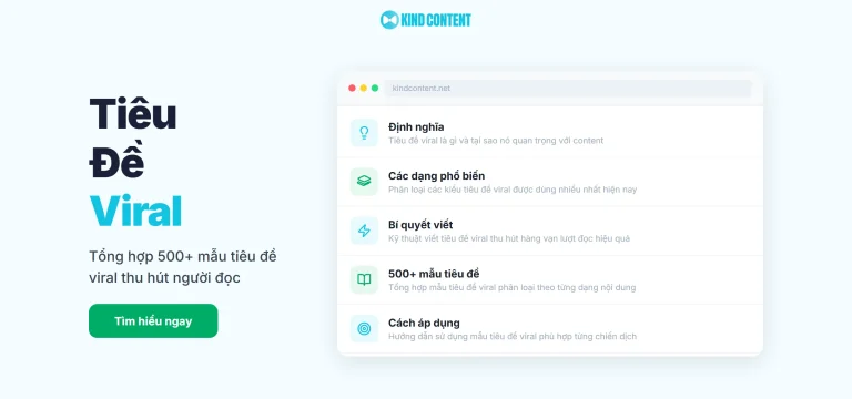 500+ mẫu tiêu đề viral thu hút triệu view