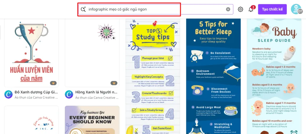 Tìm mẫu Infographic phù hợp