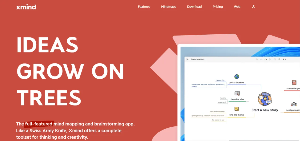 Phần mềm hỗ trợ viết content Xmind