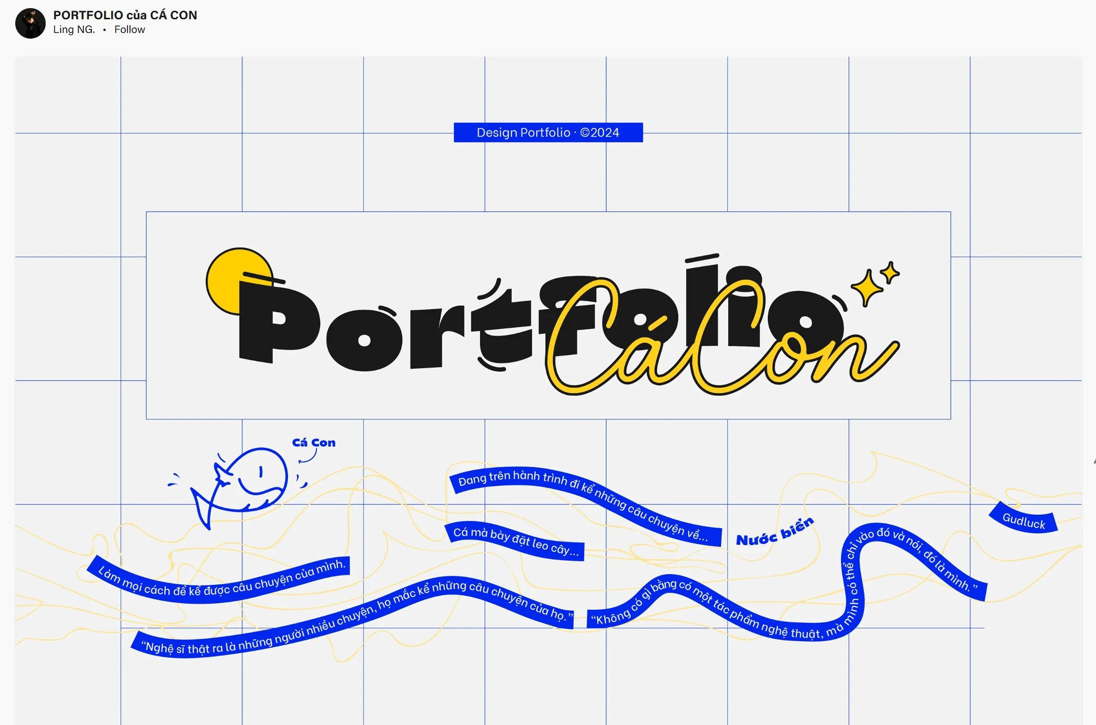 Mẫu Portfolio đầu tư trên Behance của bạn Linh