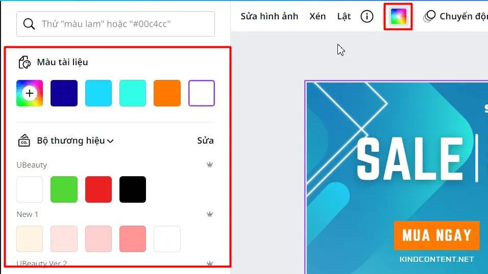 Nhiều màu sắc để bạn lựa chọn cho Banner