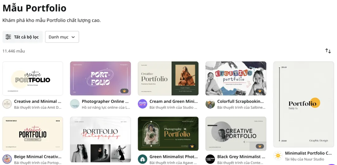 Thiết kế Portfolio Content bằng Canva