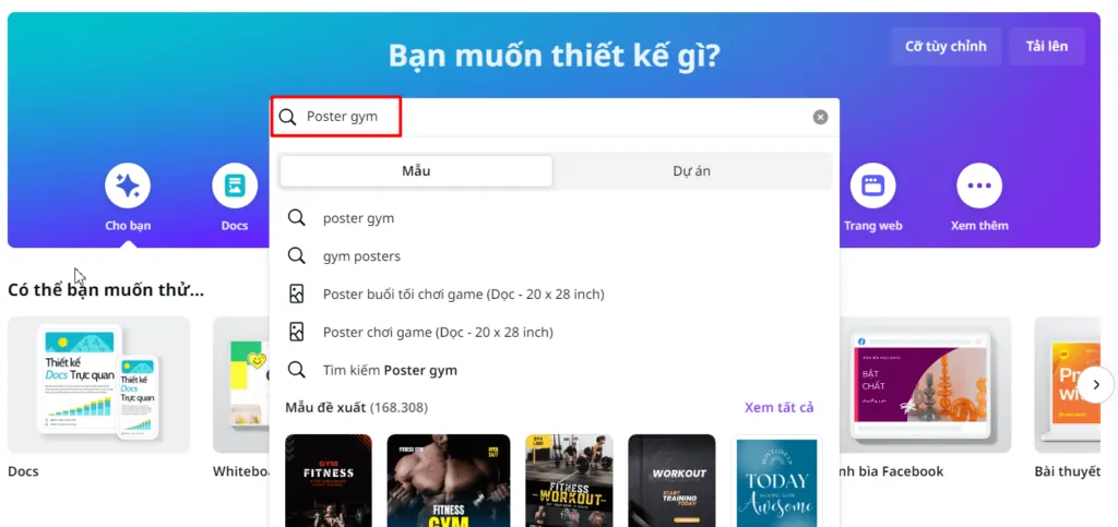 Tìm poster phù hợp
