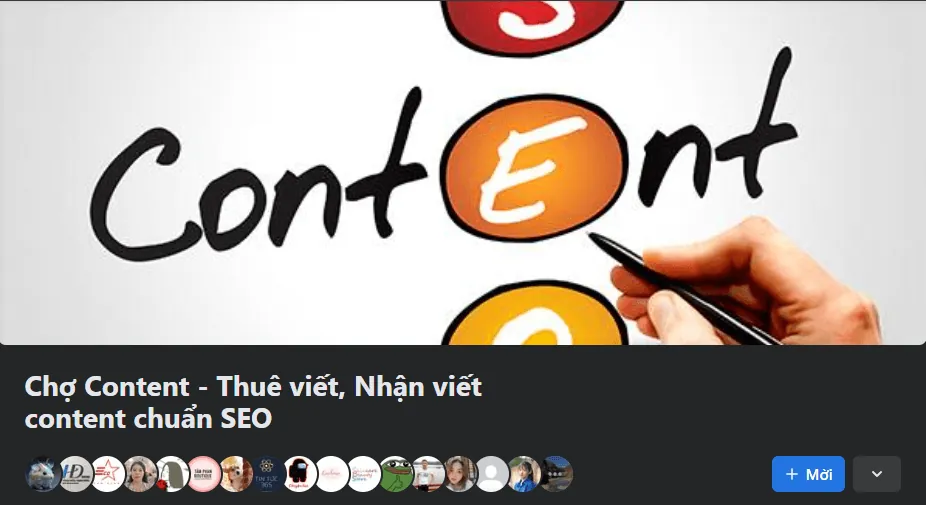Trang viết content kiếm tiền: Chợ Content