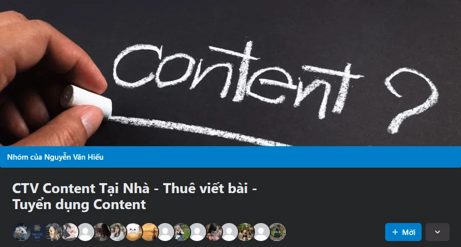 Trang viết lách CTV Content Tại Nhà