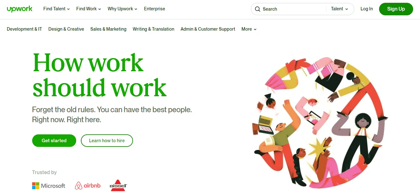 Trang web viết content kiếm tiền Upwork