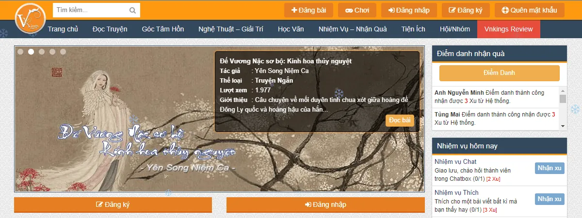 Web luyện viết content Vnkings