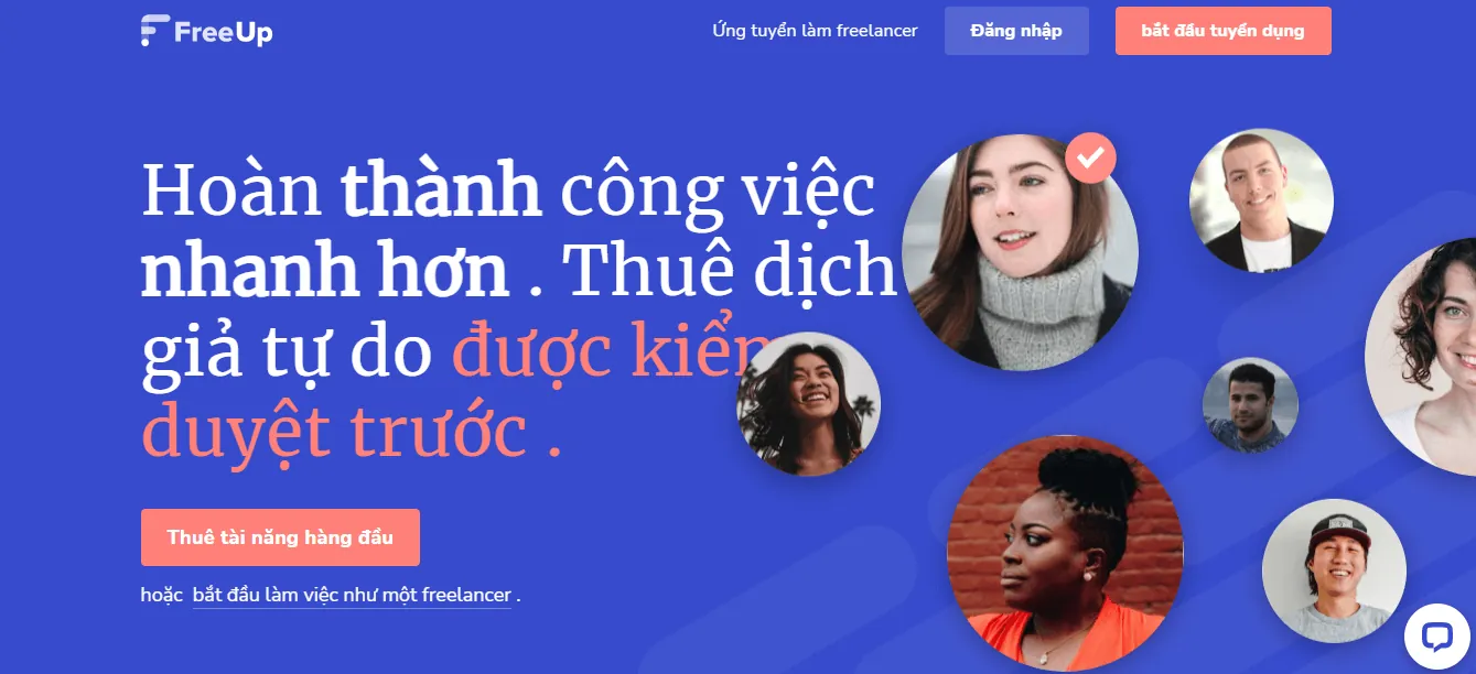 Web viết blog Freeup