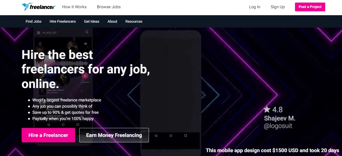Web viết content Freelancer