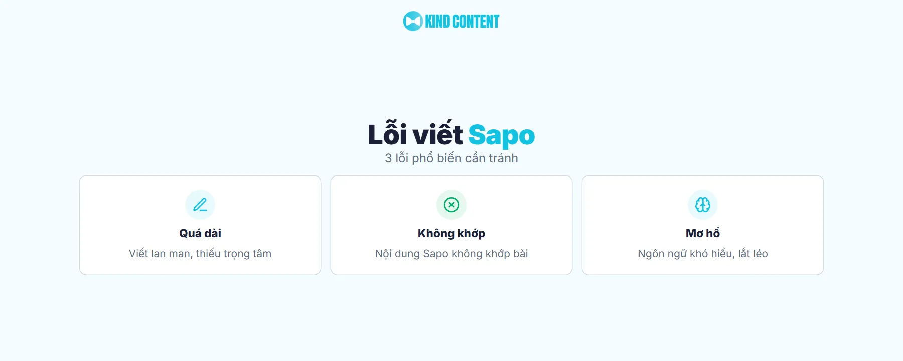 3 lỗi phổ biến cần tránh