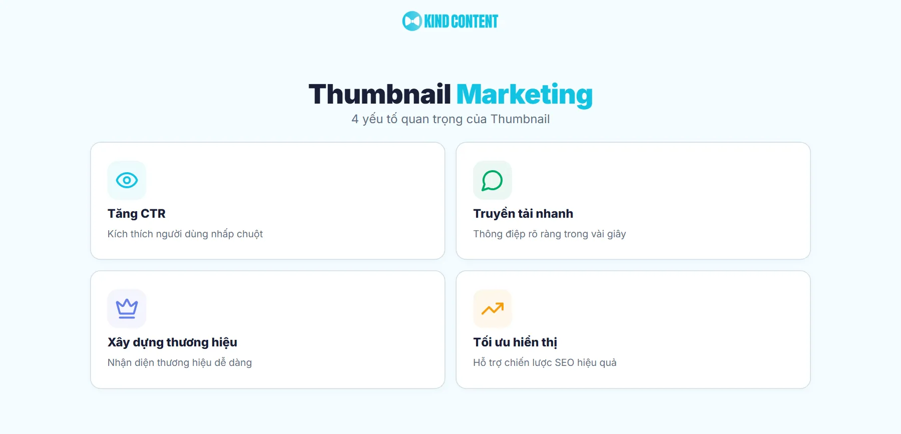 Đặc điểm chung của các loại Thumbnail