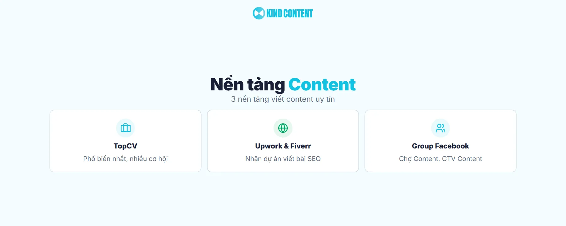 Website tuyển dụng viết content kiếm tiền uy tín