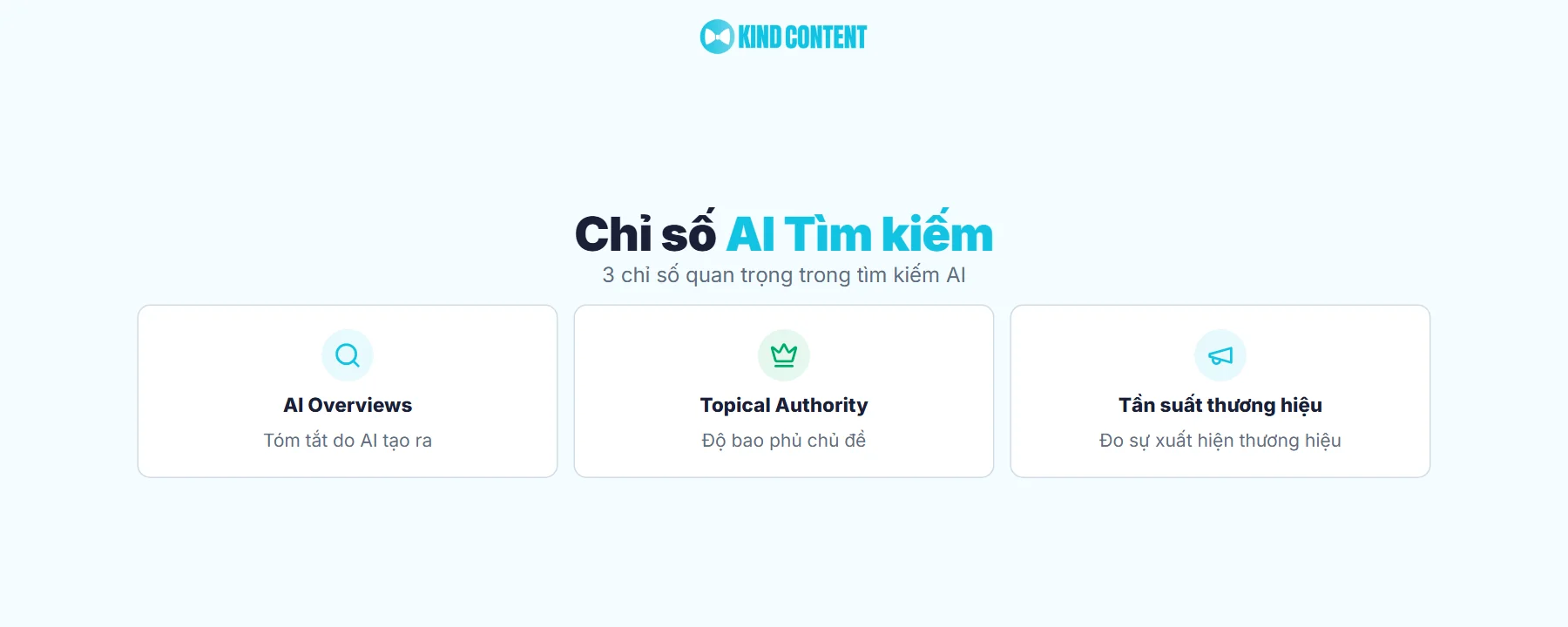 3 chỉ số quan trọng trong tìm kiếm AI