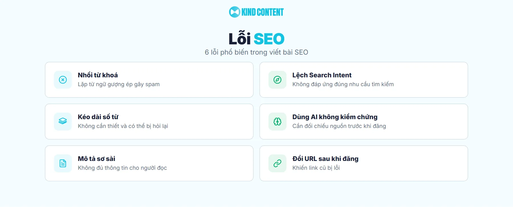 Lỗi thường gặp khi viết bài chuẩn SEO