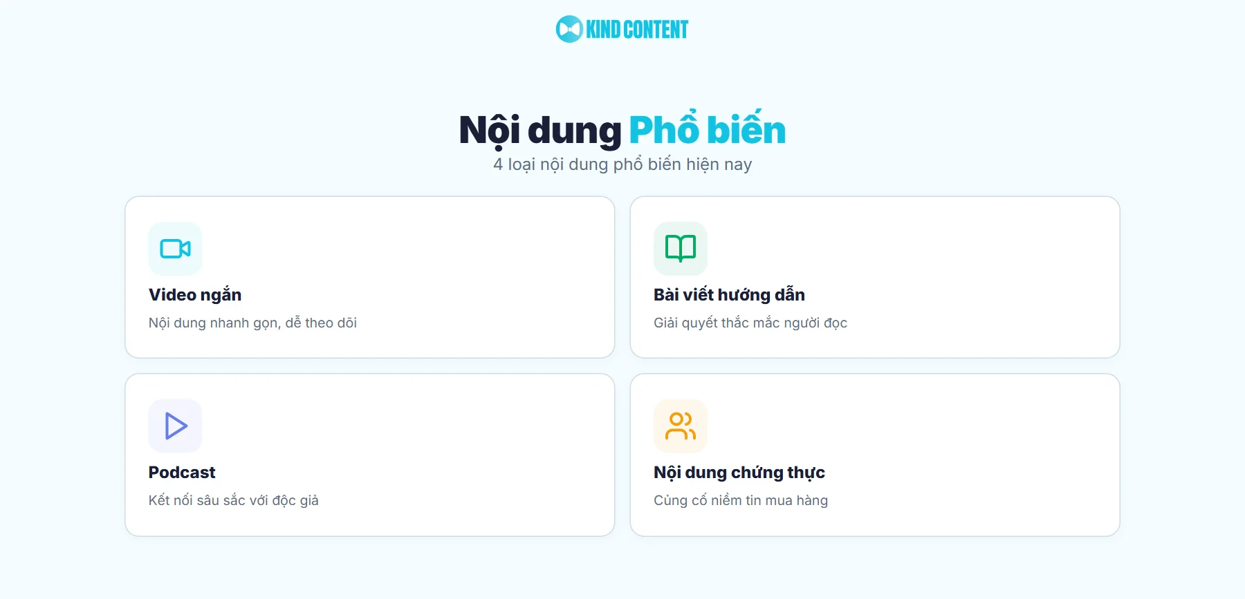 Phân loại các dạng Always-on Content phổ biến Kind Content